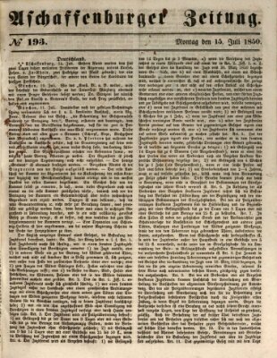 Aschaffenburger Zeitung Montag 15. Juli 1850