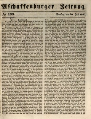 Aschaffenburger Zeitung Samstag 20. Juli 1850