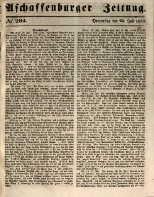 Aschaffenburger Zeitung Donnerstag 25. Juli 1850