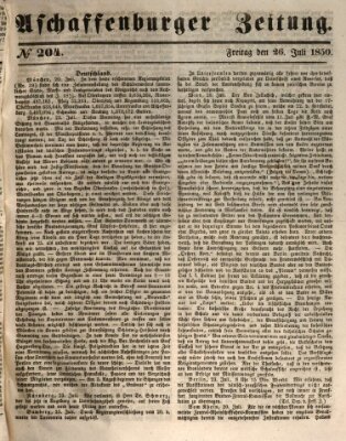 Aschaffenburger Zeitung Freitag 26. Juli 1850