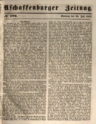 Aschaffenburger Zeitung Sonntag 28. Juli 1850