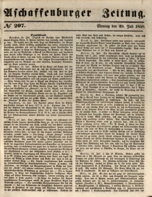 Aschaffenburger Zeitung Montag 29. Juli 1850