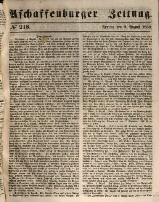 Aschaffenburger Zeitung Freitag 9. August 1850