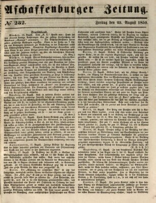 Aschaffenburger Zeitung Freitag 23. August 1850