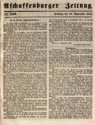 Aschaffenburger Zeitung Dienstag 10. September 1850