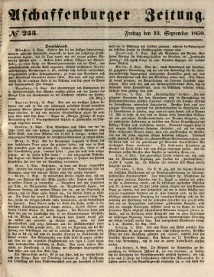 Aschaffenburger Zeitung Freitag 13. September 1850