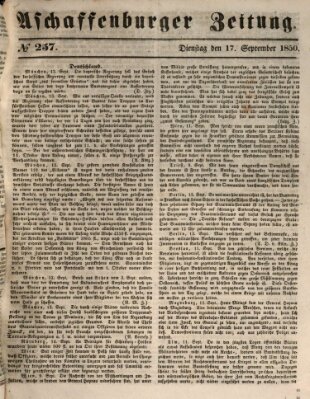 Aschaffenburger Zeitung Dienstag 17. September 1850