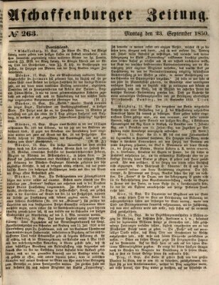 Aschaffenburger Zeitung Montag 23. September 1850