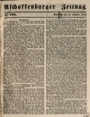 Aschaffenburger Zeitung Mittwoch 16. Oktober 1850