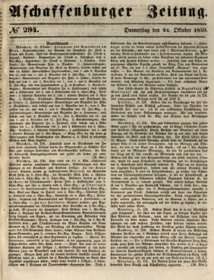 Aschaffenburger Zeitung Donnerstag 24. Oktober 1850