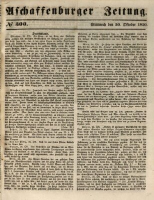 Aschaffenburger Zeitung Mittwoch 30. Oktober 1850