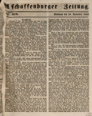 Aschaffenburger Zeitung Mittwoch 13. November 1850