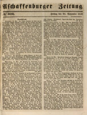 Aschaffenburger Zeitung Freitag 22. November 1850