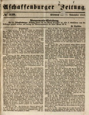 Aschaffenburger Zeitung Mittwoch 27. November 1850