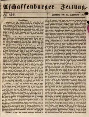 Aschaffenburger Zeitung Sonntag 15. Dezember 1850