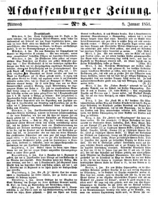 Aschaffenburger Zeitung Mittwoch 8. Januar 1851