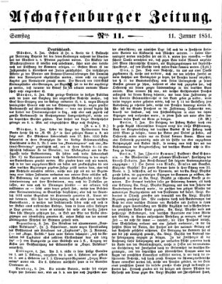 Aschaffenburger Zeitung Samstag 11. Januar 1851