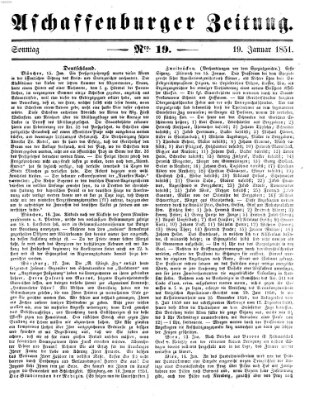 Aschaffenburger Zeitung Sonntag 19. Januar 1851