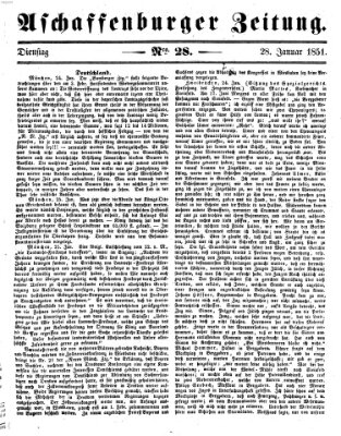 Aschaffenburger Zeitung Dienstag 28. Januar 1851