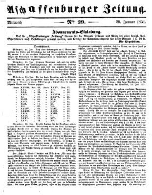 Aschaffenburger Zeitung Mittwoch 29. Januar 1851