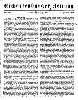 Aschaffenburger Zeitung Mittwoch 5. Februar 1851