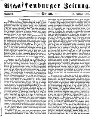 Aschaffenburger Zeitung Mittwoch 19. Februar 1851