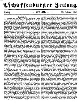 Aschaffenburger Zeitung Freitag 28. Februar 1851