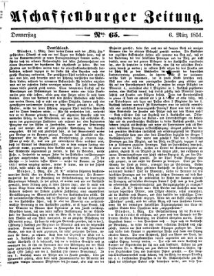 Aschaffenburger Zeitung Donnerstag 6. März 1851