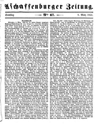 Aschaffenburger Zeitung Samstag 8. März 1851