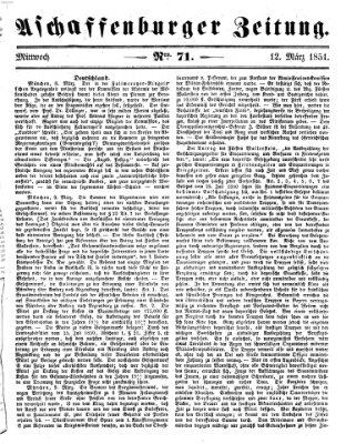 Aschaffenburger Zeitung Mittwoch 12. März 1851