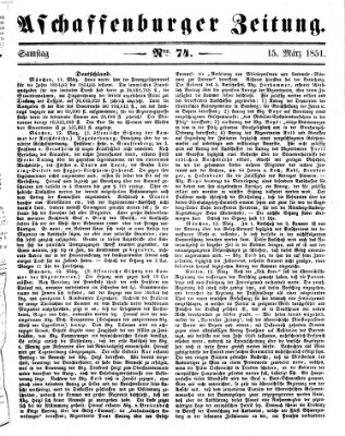 Aschaffenburger Zeitung Samstag 15. März 1851