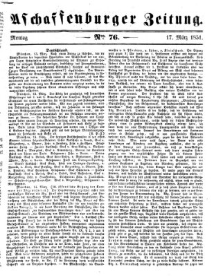 Aschaffenburger Zeitung Montag 17. März 1851