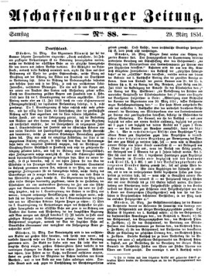 Aschaffenburger Zeitung Samstag 29. März 1851