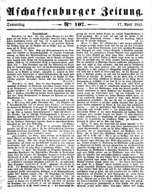 Aschaffenburger Zeitung Donnerstag 17. April 1851