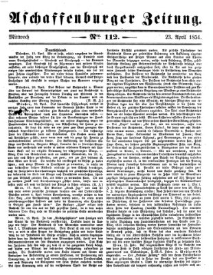 Aschaffenburger Zeitung Mittwoch 23. April 1851