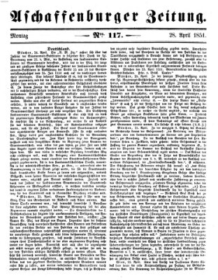 Aschaffenburger Zeitung Montag 28. April 1851