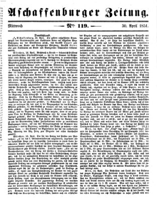 Aschaffenburger Zeitung Mittwoch 30. April 1851