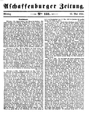 Aschaffenburger Zeitung Montag 12. Mai 1851