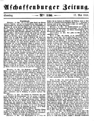 Aschaffenburger Zeitung Samstag 17. Mai 1851