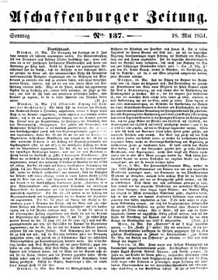 Aschaffenburger Zeitung Sonntag 18. Mai 1851