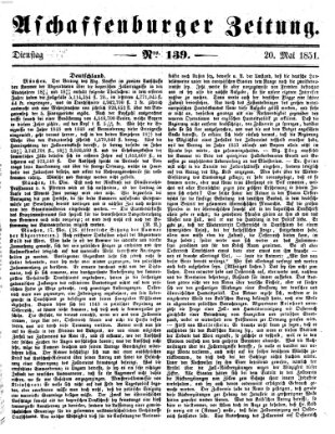 Aschaffenburger Zeitung Dienstag 20. Mai 1851