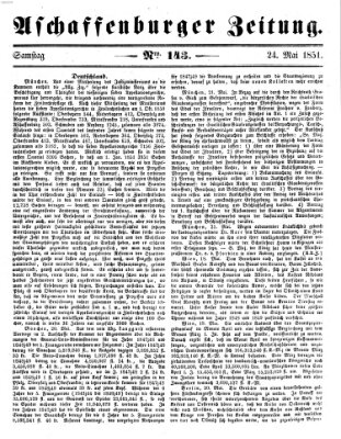 Aschaffenburger Zeitung Samstag 24. Mai 1851