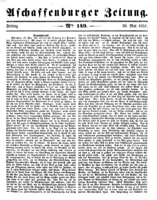 Aschaffenburger Zeitung Freitag 30. Mai 1851