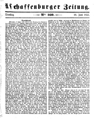 Aschaffenburger Zeitung Dienstag 10. Juni 1851