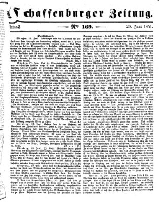 Aschaffenburger Zeitung Freitag 20. Juni 1851