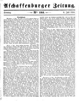 Aschaffenburger Zeitung Sonntag 6. Juli 1851