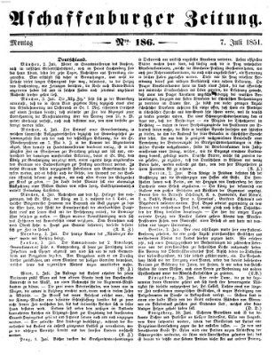 Aschaffenburger Zeitung Montag 7. Juli 1851