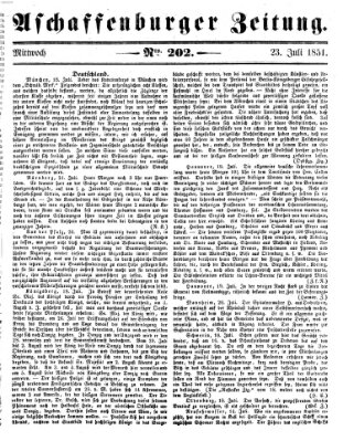 Aschaffenburger Zeitung Mittwoch 23. Juli 1851