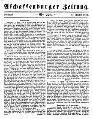 Aschaffenburger Zeitung Mittwoch 13. August 1851