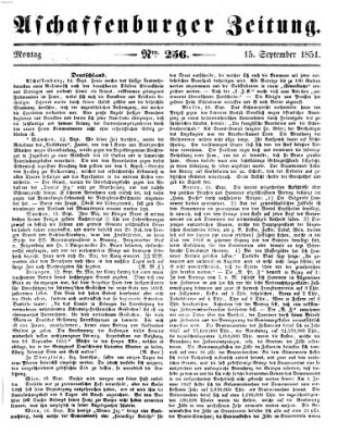 Aschaffenburger Zeitung Montag 15. September 1851